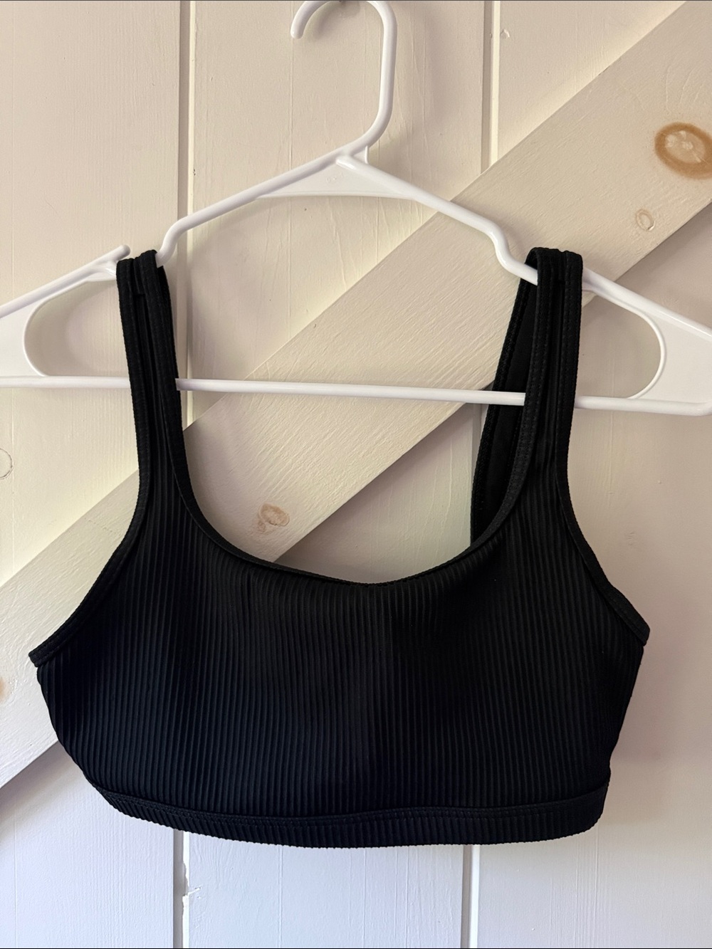 abercrombie kids Black Ribbed Swim Top